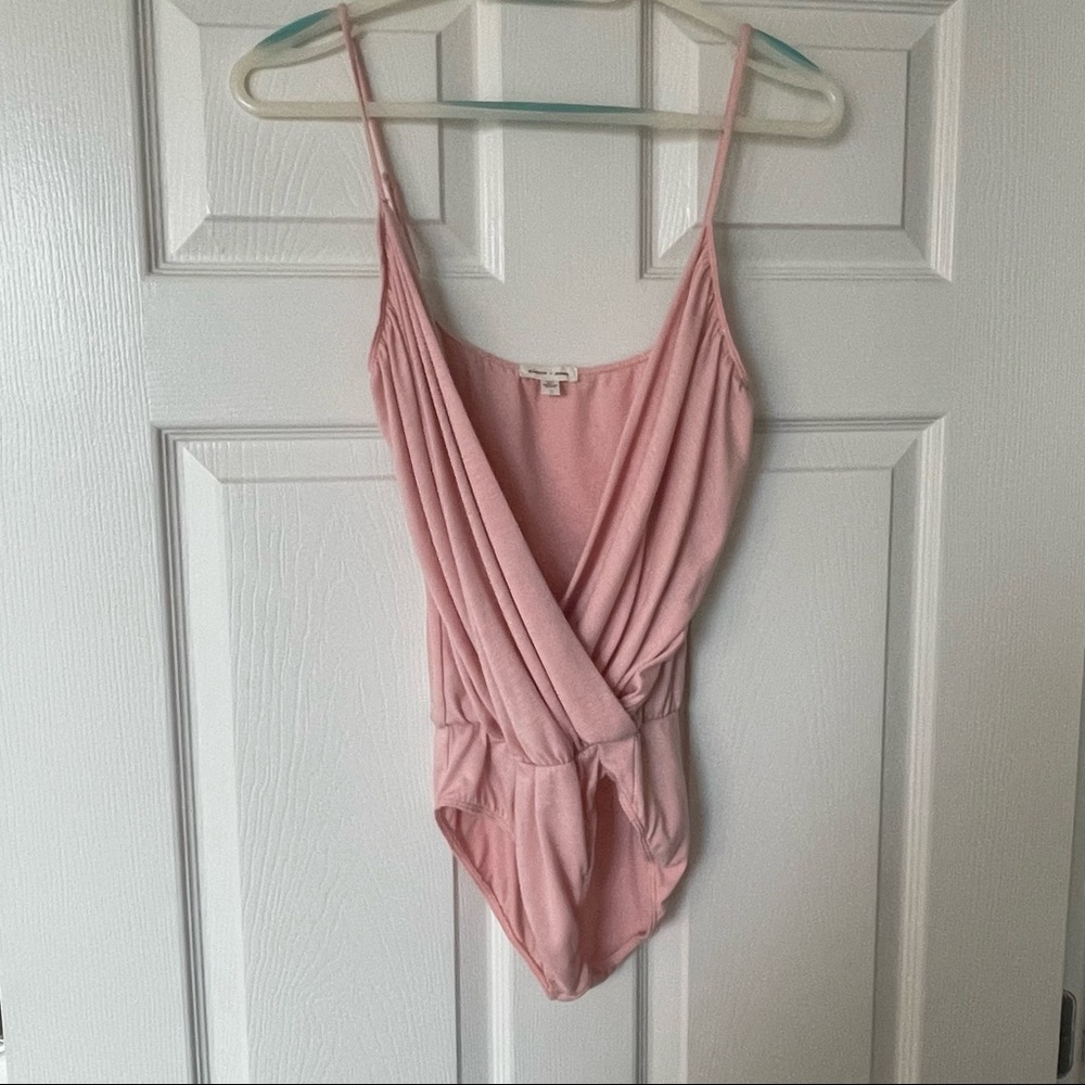 Silence and Noise blush ballet pink body suit, size small, adjustable straps